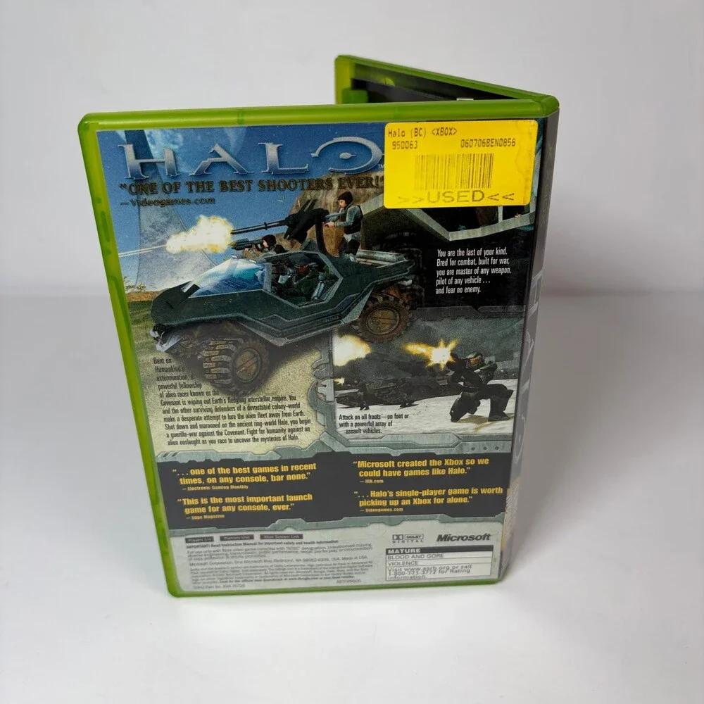 Halo Combat Evolved Xbox Original Video Game FPS Sci-Fi Multiplayer Complete CIB